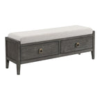 Portia 58  Wide Bedroom Storage Bench, Brushed Brindle