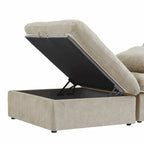 Divano componibile a L bianco / nero / grigio / kaki, divano modulare a 4 posti con fodere dei cuscini rimovibili