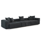 Divano Sezionale Angolare in Velluto a Coste Nero/Marrone Chiaro/Beige, per 3–4 Persone