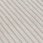 Divano Sezionale Angolare in Velluto a Coste Nero/Marrone Chiaro/Beige, per 3–4 Persone