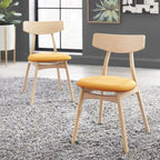 Arancio/Faggio, Grigio Chiaro, Giallo, Grigio Scuro, Verde Blu Scuro – Set da pranzo Mid-Century per 4 persone