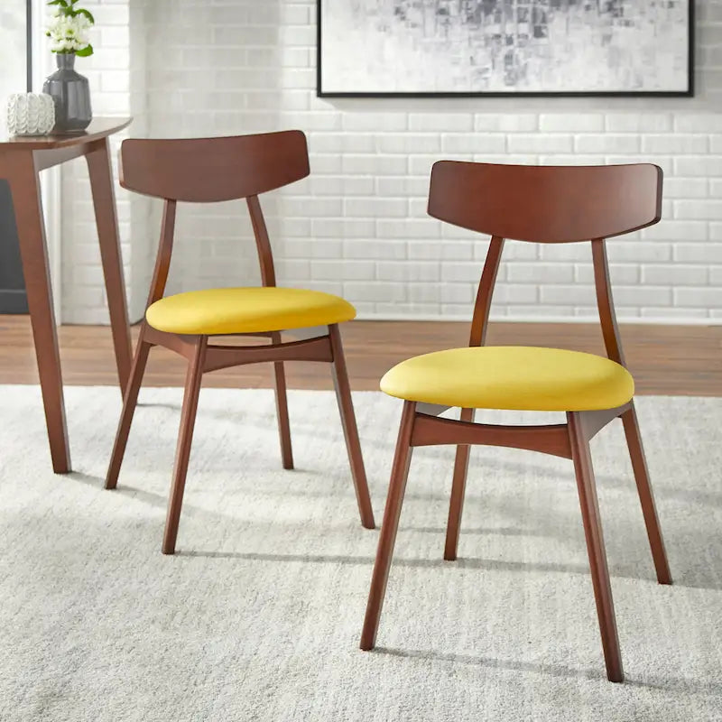 Arancio/Faggio, Grigio Chiaro, Giallo, Grigio Scuro, Verde Blu Scuro – Set da pranzo Mid-Century per 4 persone