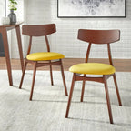 Arancio/Faggio, Grigio Chiaro, Giallo, Grigio Scuro, Verde Blu Scuro – Set da pranzo Mid-Century per 4 persone