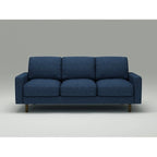 Divano a 2-3 posti in velluto con braccioli squadrati (Blu Scuro / Beige / Borgogna / Marrone / Grigio)