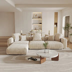 141.73   Corduroy Large Reversible Modular Sectional Sofa L-Shape Couch with Otoman and Pillow