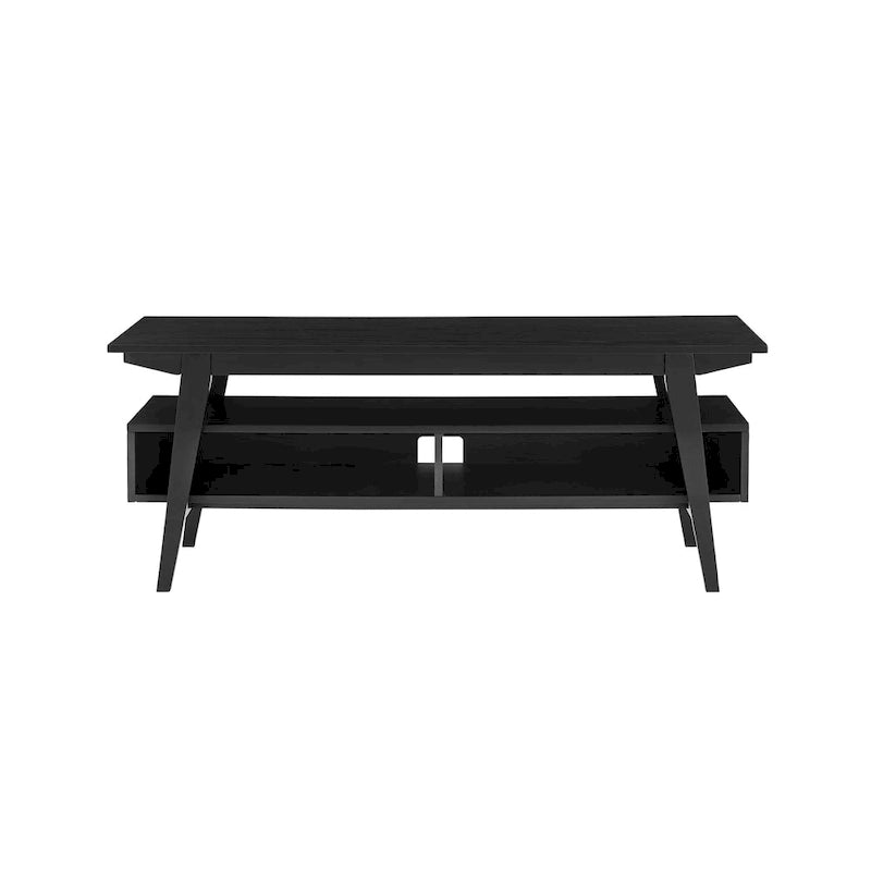 Mobile TV nero/cenere inglese 47", 2 ripiani, adatto fino a 50"
