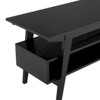 Mobile TV nero/cenere inglese 47", 2 ripiani, adatto fino a 50"