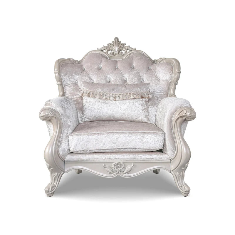 Poltrona a pozzetto Off-White/Nero, capitonné, monosedile