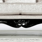 Poltrona a pozzetto Off-White/Nero, capitonné, monosedile