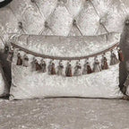 Poltrona a pozzetto Off-White/Nero, capitonné, monosedile