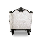 Poltrona a pozzetto Off-White/Nero, capitonné, monosedile