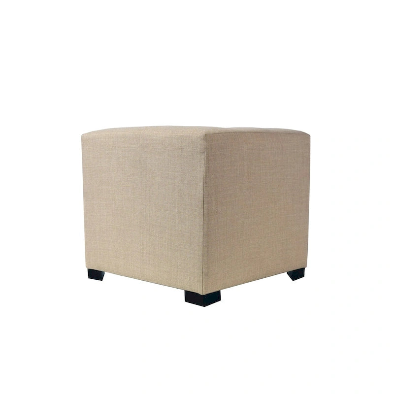 Pouf quadrato con bottoni beige / verde / grigio / grigio scuro, 1 posto