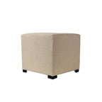 Pouf quadrato con bottoni beige / verde / grigio / grigio scuro, 1 posto