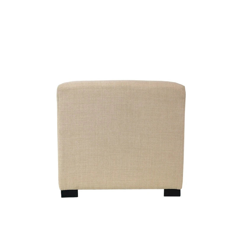 Pouf quadrato con bottoni beige / verde / grigio / grigio scuro, 1 posto