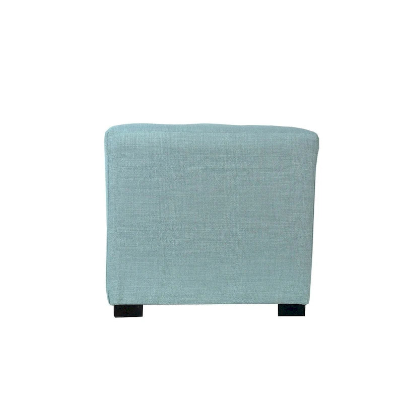 Pouf quadrato con bottoni beige / verde / grigio / grigio scuro, 1 posto