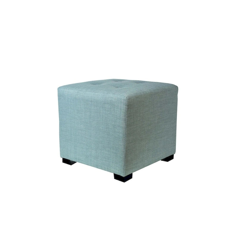 Pouf quadrato con bottoni beige / verde / grigio / grigio scuro, 1 posto