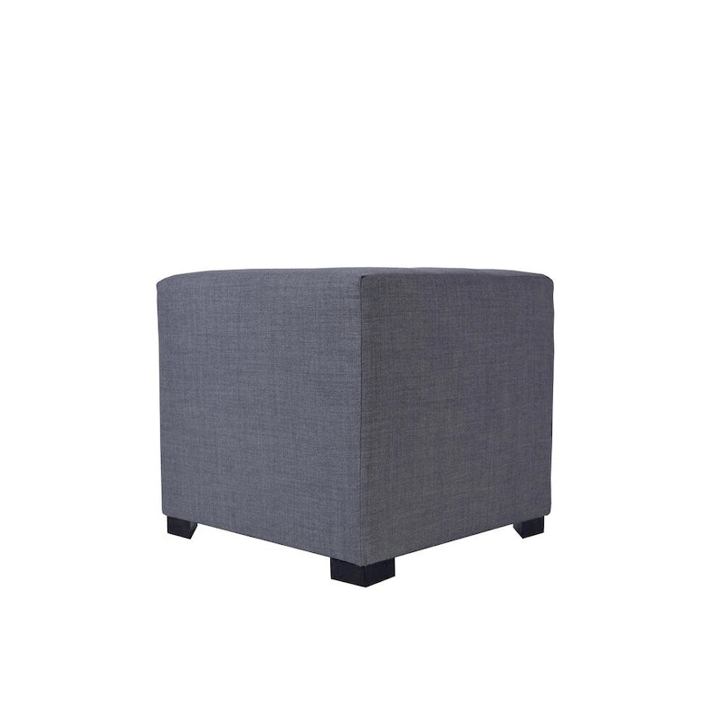 Pouf quadrato con bottoni beige / verde / grigio / grigio scuro, 1 posto