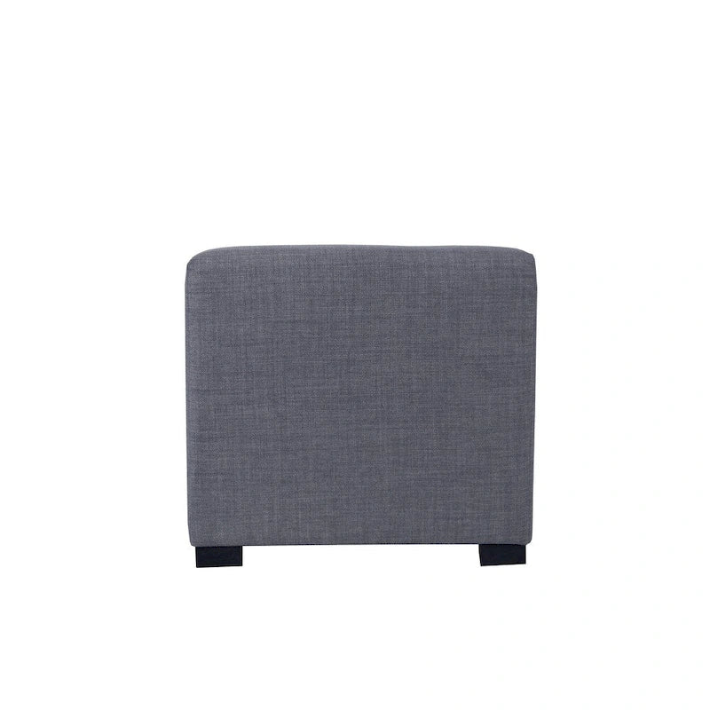Pouf quadrato con bottoni beige / verde / grigio / grigio scuro, 1 posto