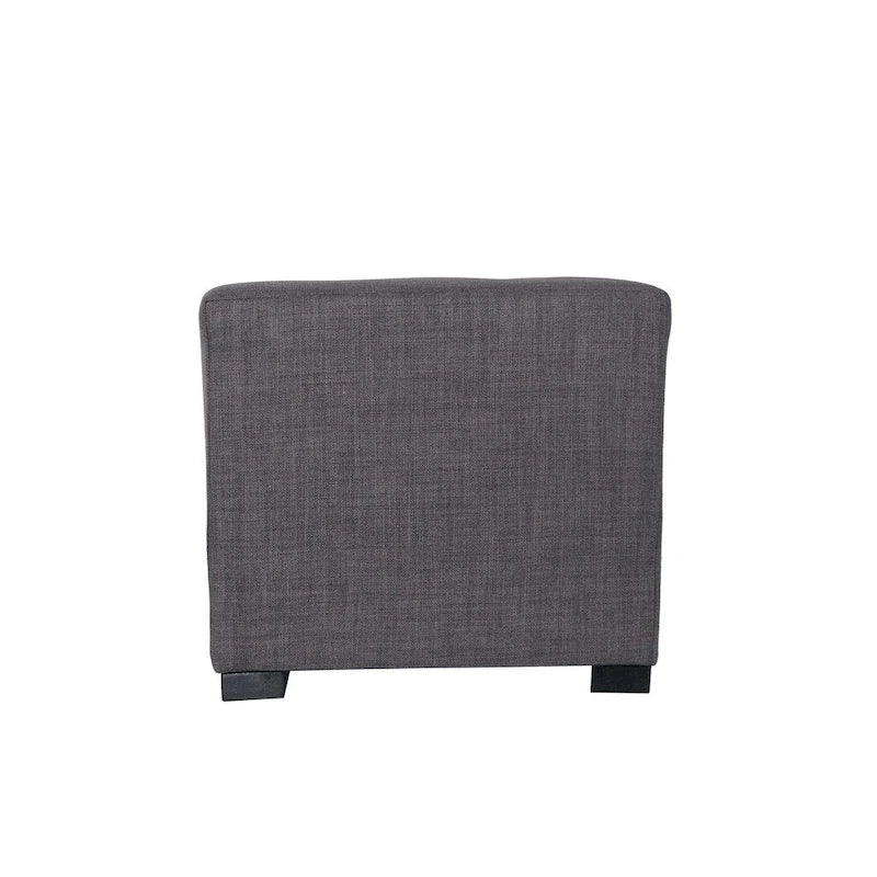 Pouf quadrato con bottoni beige / verde / grigio / grigio scuro, 1 posto