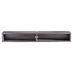 Consolle Multimediale Galleggiante da Parete a 2 Ripiani da 60" – Rovere Invecchiato / Cappuccino / Grigio Anticato / Nero