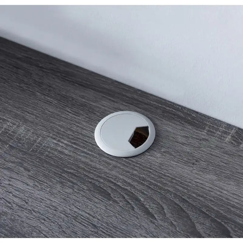 Consolle Multimediale Galleggiante da Parete a 2 Ripiani da 60" – Rovere Invecchiato / Cappuccino / Grigio Anticato / Nero