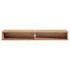 Consolle Multimediale Galleggiante da Parete a 2 Ripiani da 60" – Rovere Invecchiato / Cappuccino / Grigio Anticato / Nero