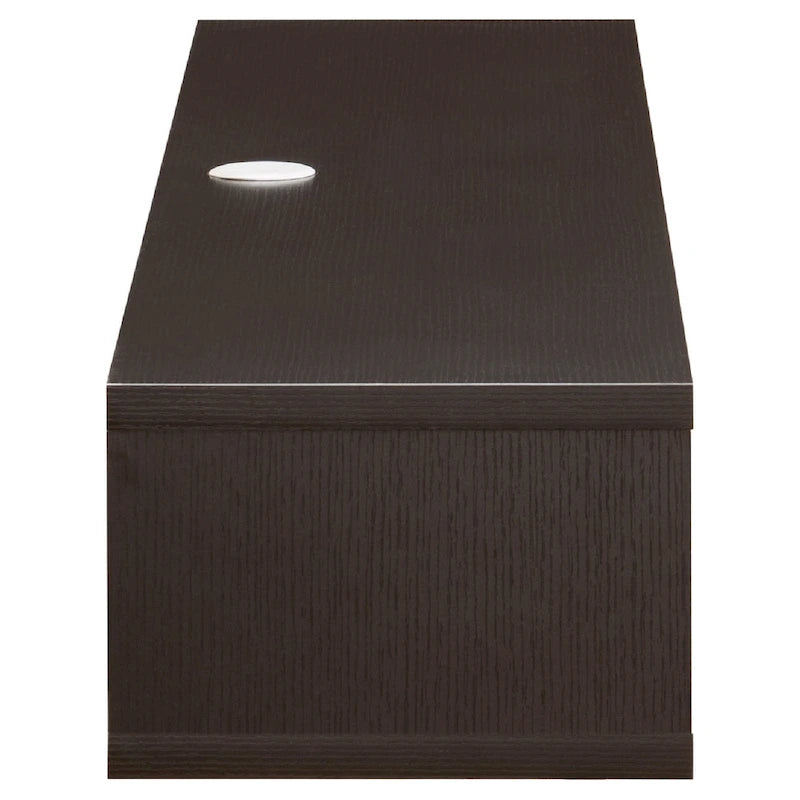 Consolle Multimediale Galleggiante da Parete a 2 Ripiani da 60" – Rovere Invecchiato / Cappuccino / Grigio Anticato / Nero