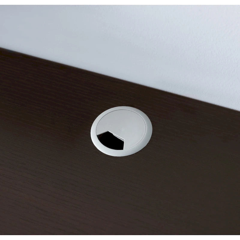 Consolle Multimediale Galleggiante da Parete a 2 Ripiani da 60" – Rovere Invecchiato / Cappuccino / Grigio Anticato / Nero