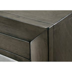 Set camera da letto a piattaforma Gray Oak Storage, stile contemporaneo, 6 pezzi, King/Queen