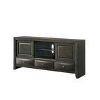 Set camera da letto a piattaforma Gray Oak Storage, stile contemporaneo, 6 pezzi, King/Queen