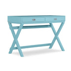 Scrivania da scrittura con cassetti X-Frame turchese/blu navy/grigio, 1 persona