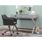 Scrivania da scrittura con cassetti X-Frame turchese/blu navy/grigio, 1 persona