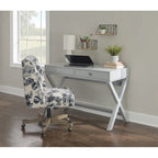 Scrivania da scrittura con cassetti X-Frame turchese/blu navy/grigio, 1 persona