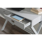 Scrivania da scrittura con cassetti X-Frame turchese/blu navy/grigio, 1 persona