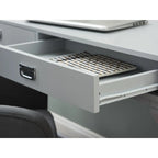 Scrivania da scrittura con cassetti X-Frame turchese/blu navy/grigio, 1 persona