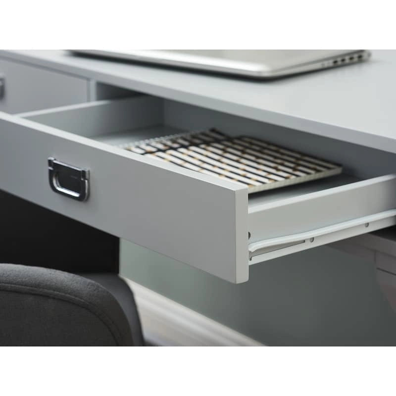 Scrivania da scrittura con cassetti X-Frame turchese/blu navy/grigio, 1 persona