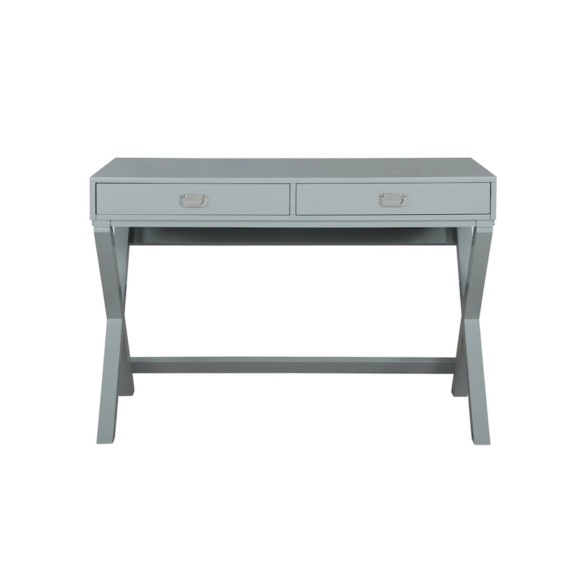 Scrivania da scrittura con cassetti X-Frame turchese/blu navy/grigio, 1 persona