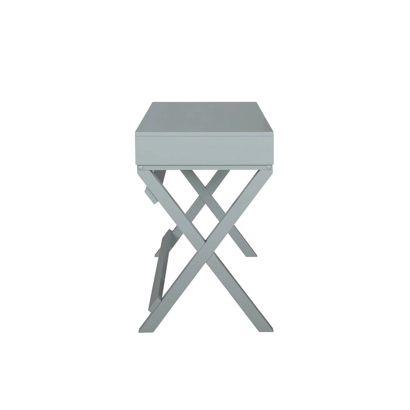 Scrivania da scrittura con cassetti X-Frame turchese/blu navy/grigio, 1 persona