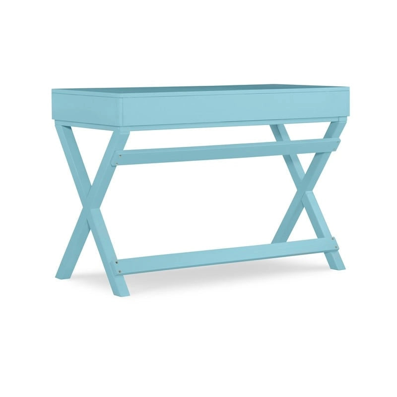 Scrivania da scrittura con cassetti X-Frame turchese/blu navy/grigio, 1 persona