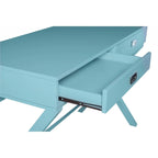 Scrivania da scrittura con cassetti X-Frame turchese/blu navy/grigio, 1 persona