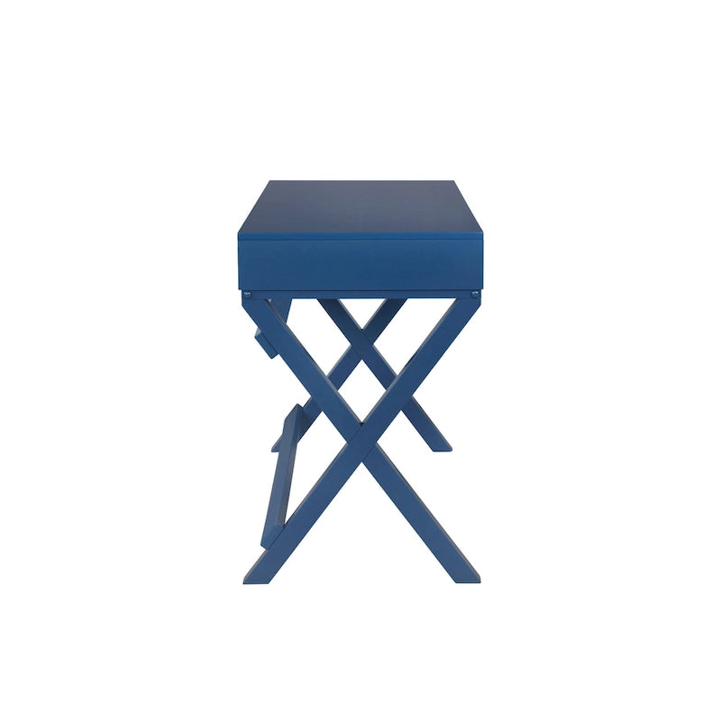Scrivania da scrittura con cassetti X-Frame turchese/blu navy/grigio, 1 persona