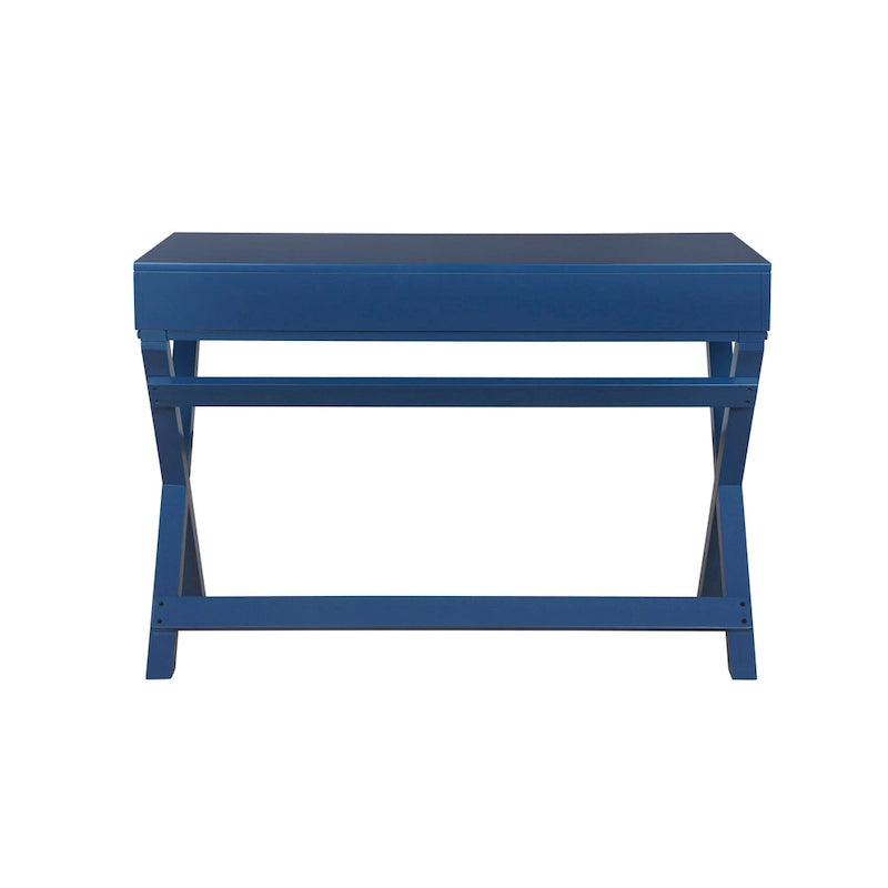 Scrivania da scrittura con cassetti X-Frame turchese/blu navy/grigio, 1 persona