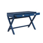 Scrivania da scrittura con cassetti X-Frame turchese/blu navy/grigio, 1 persona