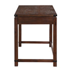 Scrivania rustica industriale, legno/finitura anticata, marrone/bianco sporco, 1 persona