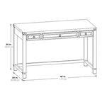 Scrivania rustica industriale, legno/finitura anticata, marrone/bianco sporco, 1 persona
