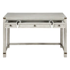 Scrivania rustica industriale, legno/finitura anticata, marrone/bianco sporco, 1 persona