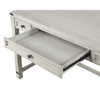 Scrivania rustica industriale, legno/finitura anticata, marrone/bianco sporco, 1 persona