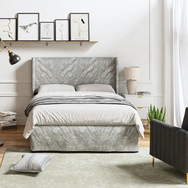 Louise Letto Imbottito in Metallo con Fodera Lavabile Tradizionale di HULALA HOME