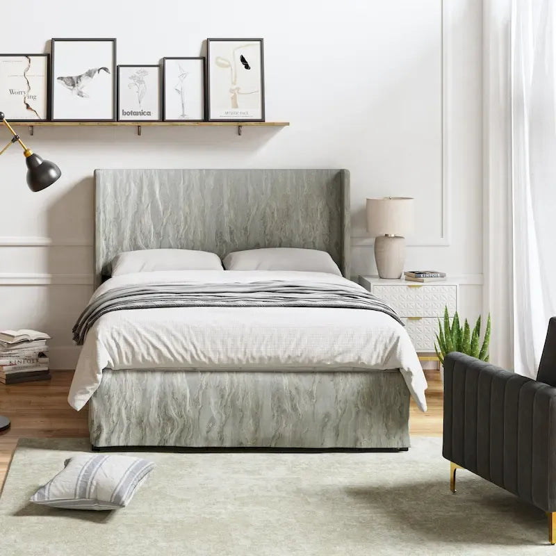 Louise Letto Imbottito in Metallo con Fodera Lavabile Tradizionale di HULALA HOME