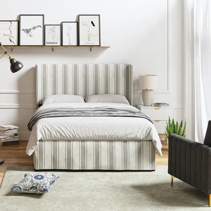 Louise Letto Imbottito in Metallo con Fodera Lavabile Tradizionale di HULALA HOME
